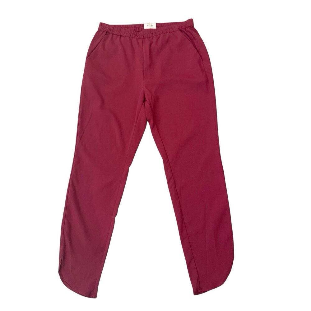 Marine Layer Pants Burgundy Red Allison Casual Pull On Ankle Stretch Size Small